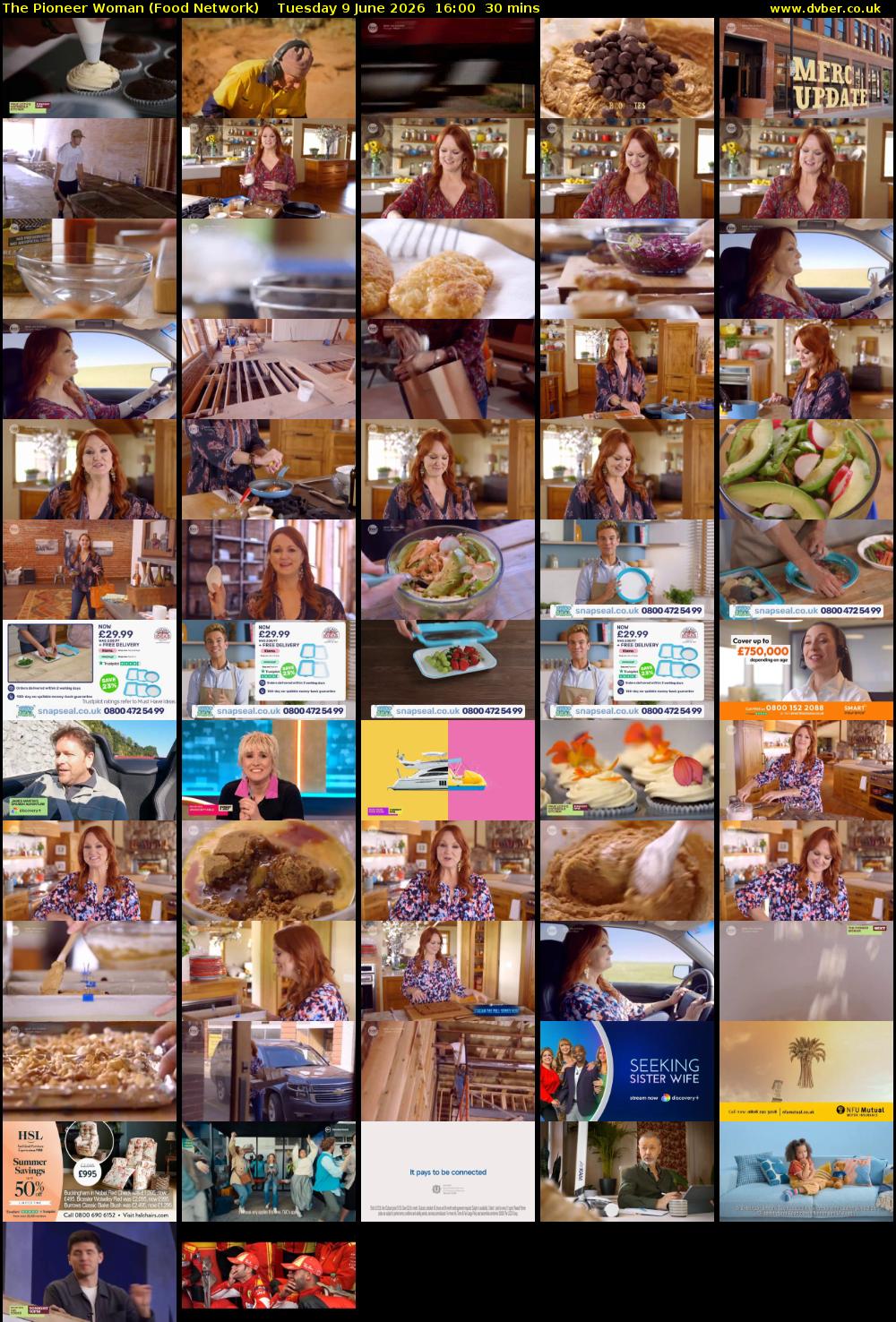 The Pioneer Woman (Food Network) Tuesday 9 June 2026 16:00 - 16:30