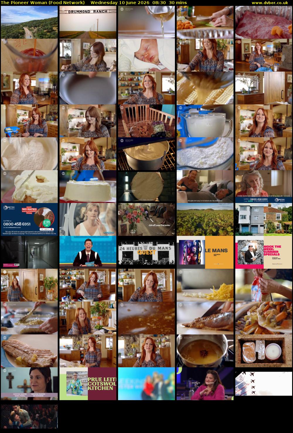 The Pioneer Woman (Food Network) Wednesday 10 June 2026 08:30 - 09:00