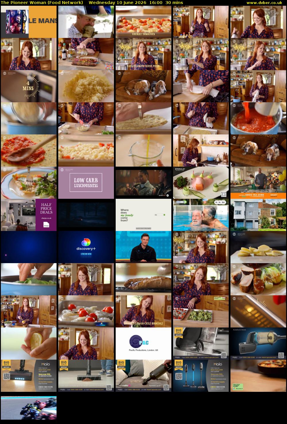 The Pioneer Woman (Food Network) Wednesday 10 June 2026 16:00 - 16:30