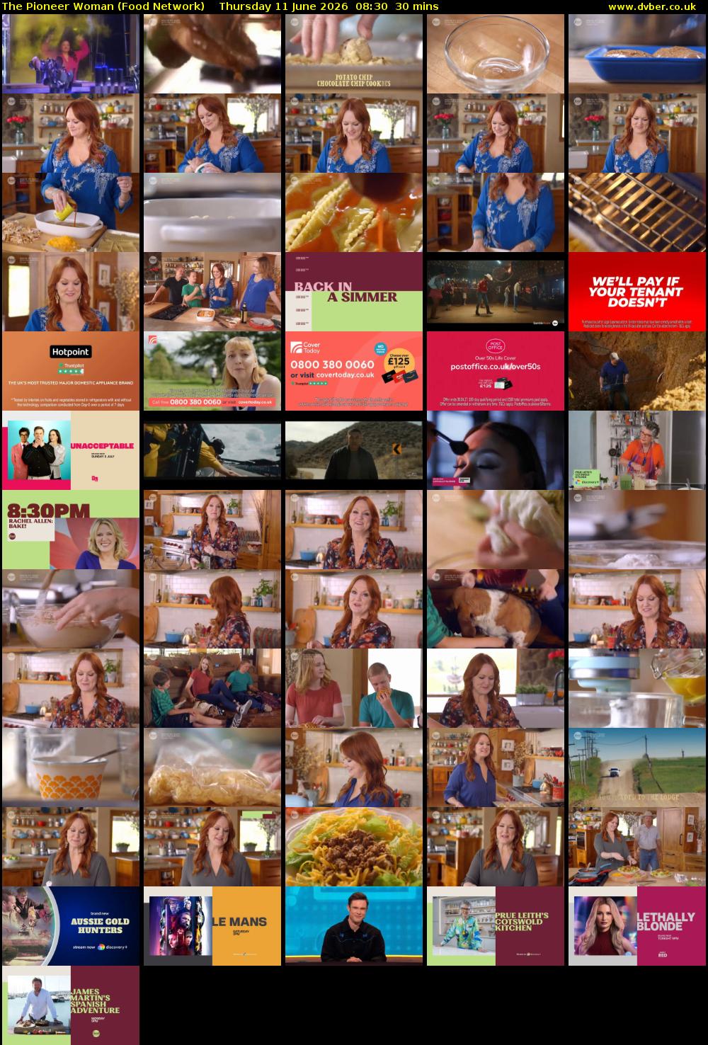 The Pioneer Woman (Food Network) Thursday 11 June 2026 08:30 - 09:00