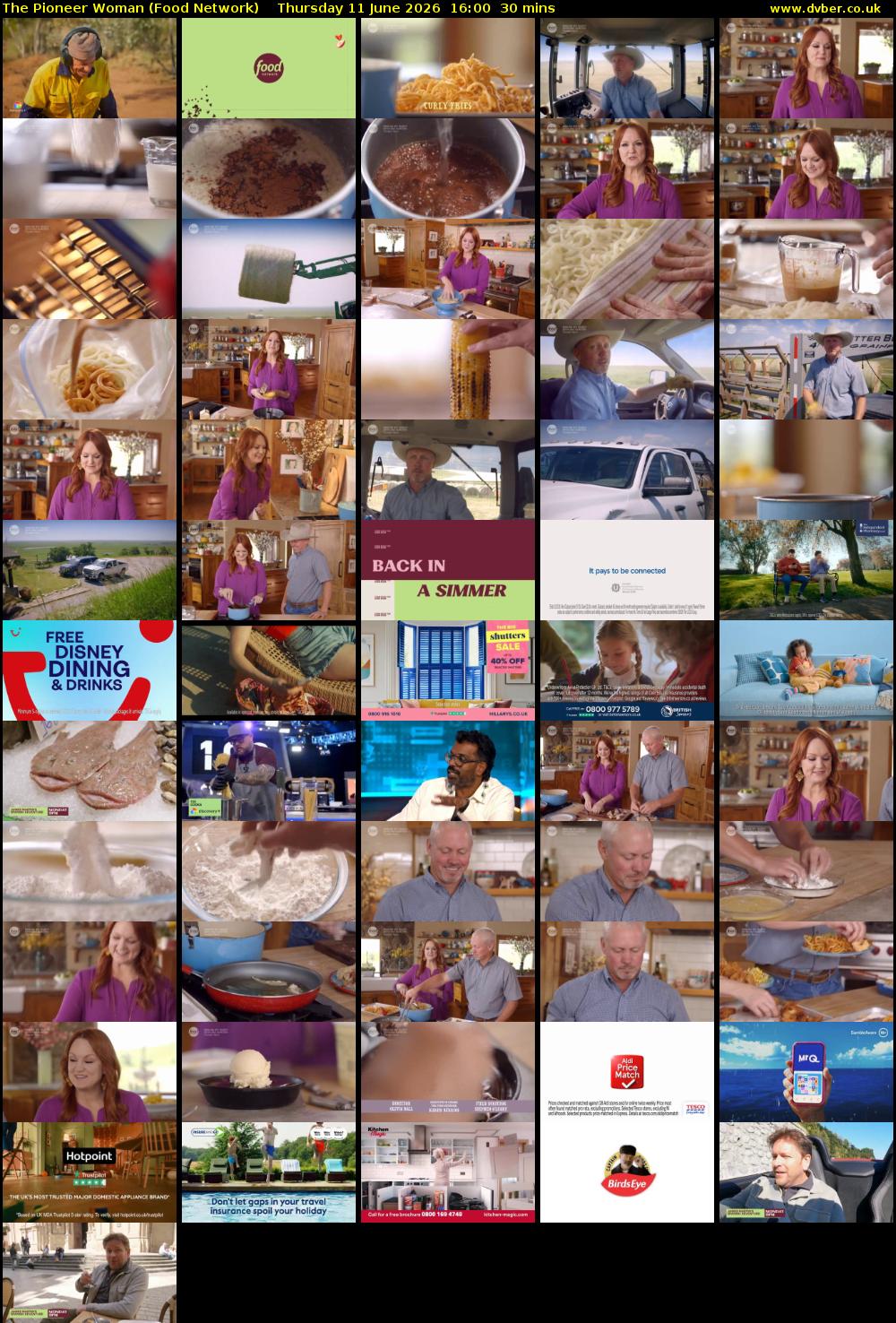 The Pioneer Woman (Food Network) Thursday 11 June 2026 16:00 - 16:30