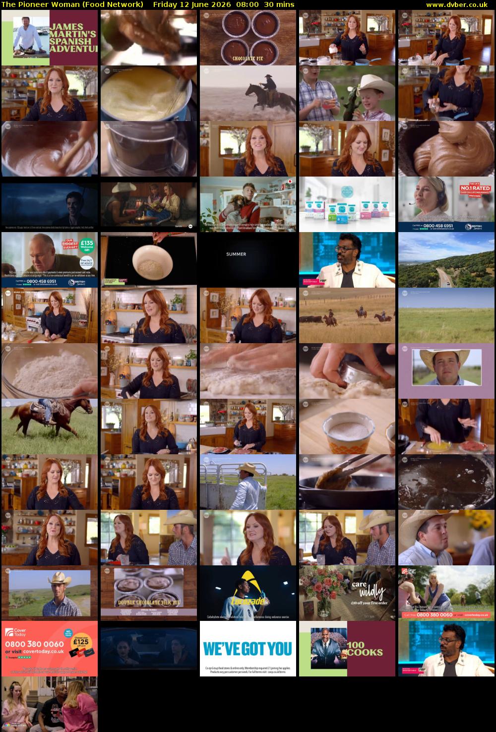 The Pioneer Woman (Food Network) Friday 12 June 2026 08:00 - 08:30
