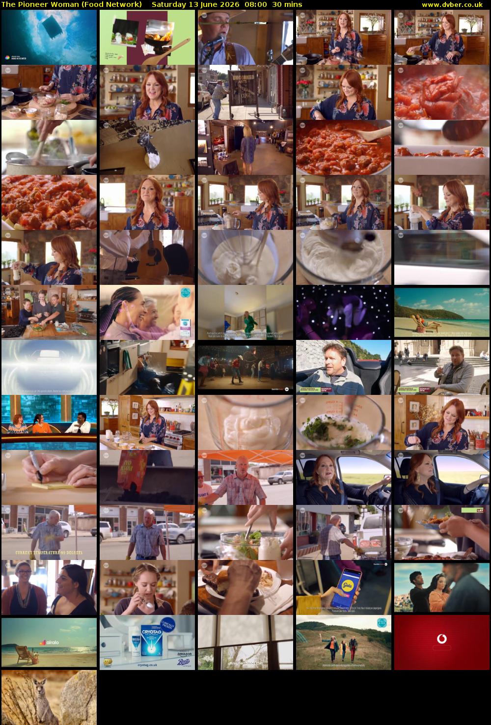 The Pioneer Woman (Food Network) Saturday 13 June 2026 08:00 - 08:30