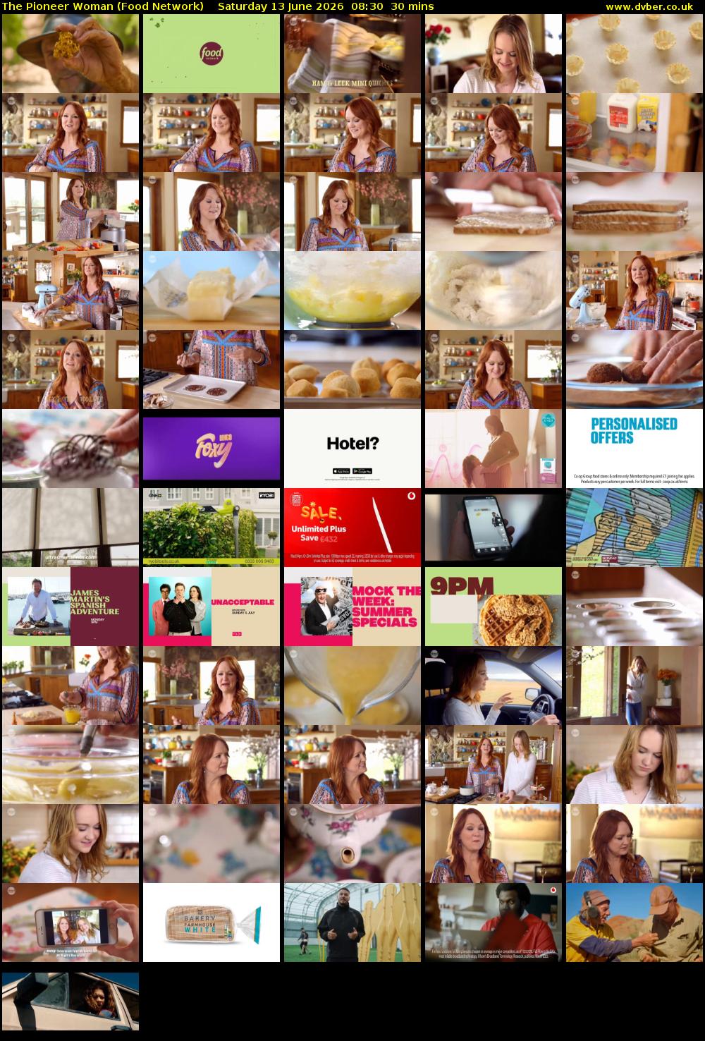 The Pioneer Woman (Food Network) Saturday 13 June 2026 08:30 - 09:00