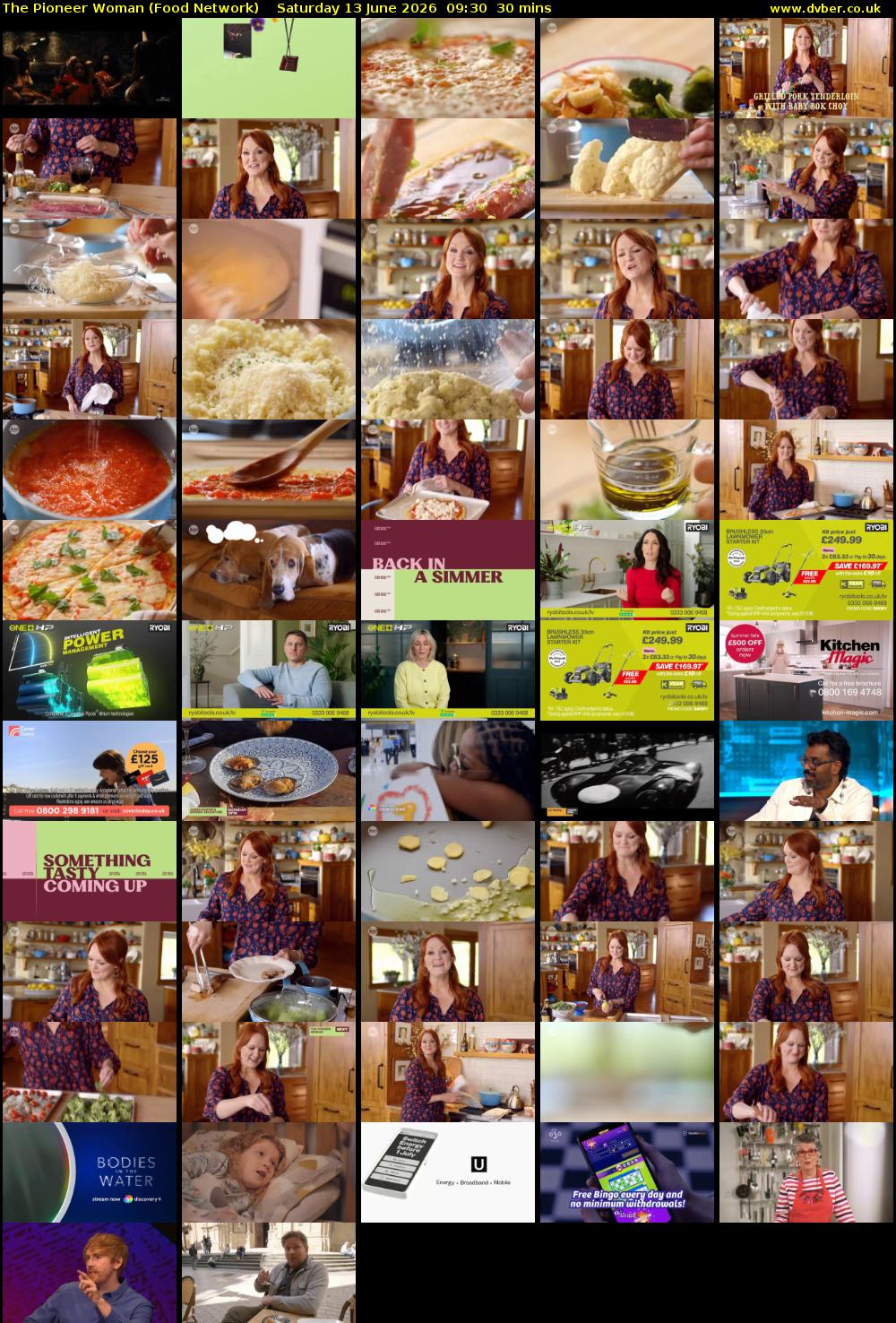 The Pioneer Woman (Food Network) Saturday 13 June 2026 09:30 - 10:00