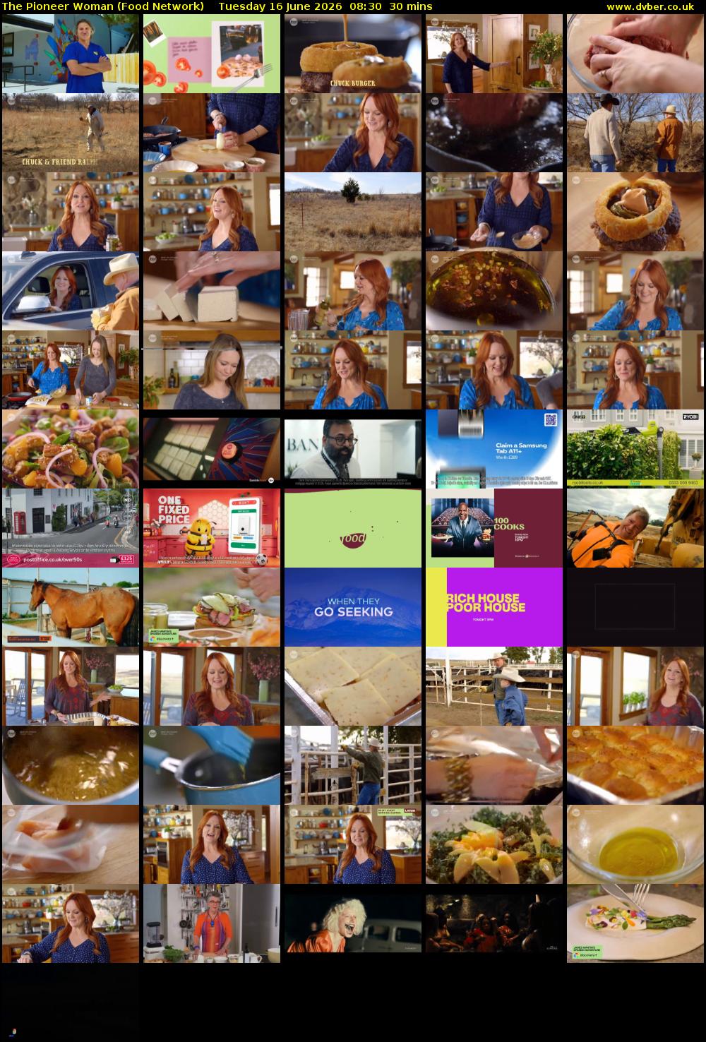 The Pioneer Woman (Food Network) Tuesday 16 June 2026 08:30 - 09:00