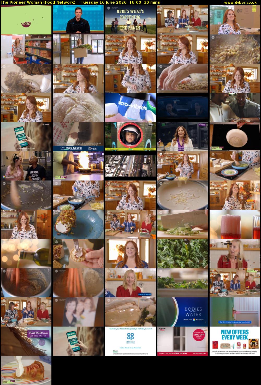 The Pioneer Woman (Food Network) Tuesday 16 June 2026 16:00 - 16:30