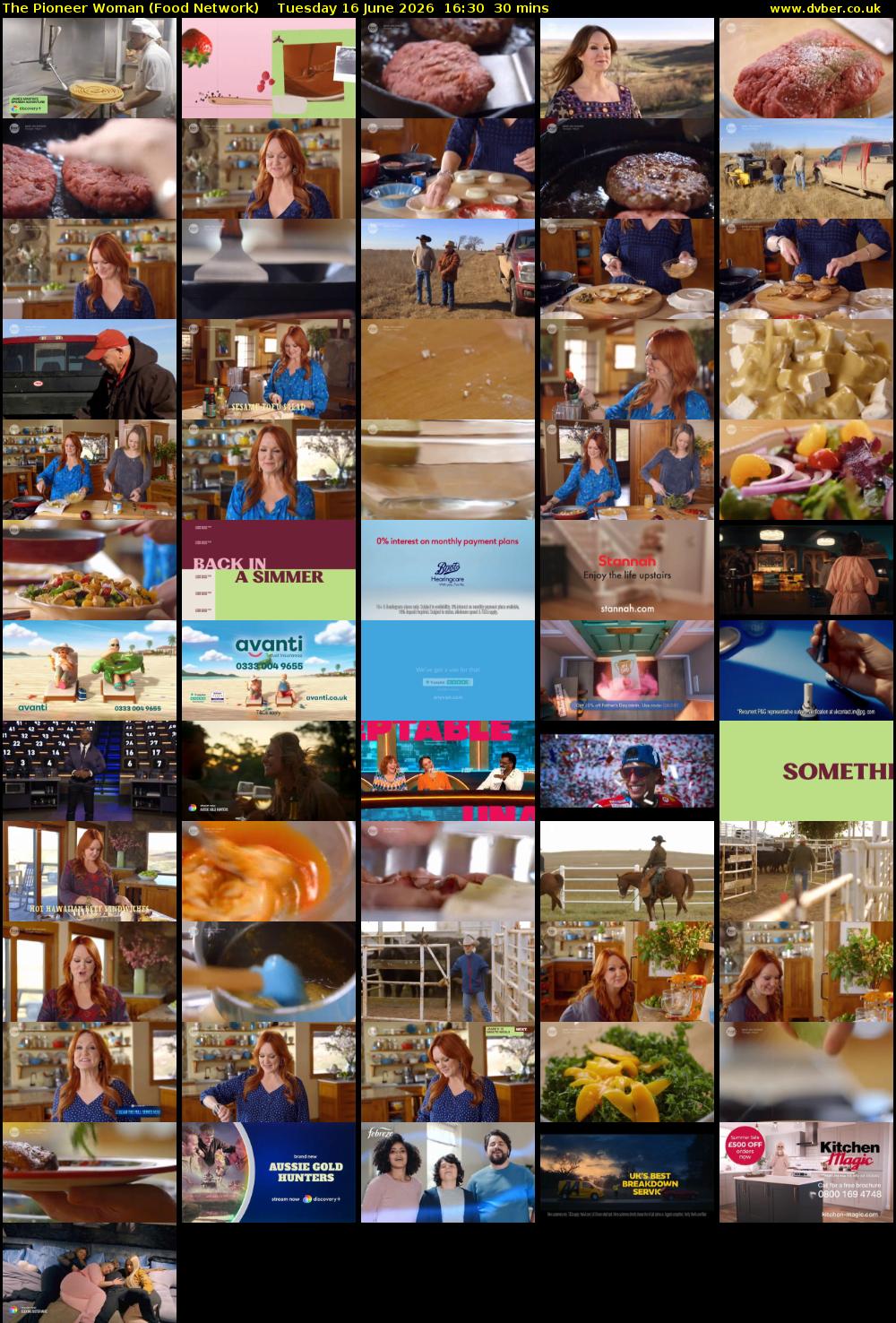 The Pioneer Woman (Food Network) Tuesday 16 June 2026 16:30 - 17:00