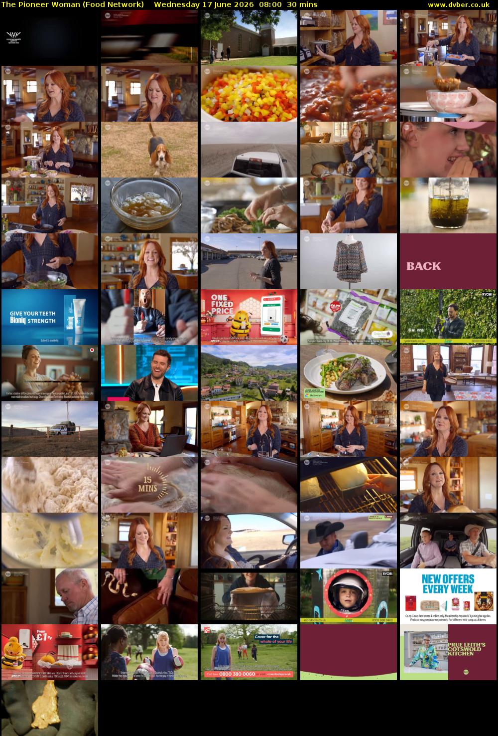 The Pioneer Woman (Food Network) Wednesday 17 June 2026 08:00 - 08:30