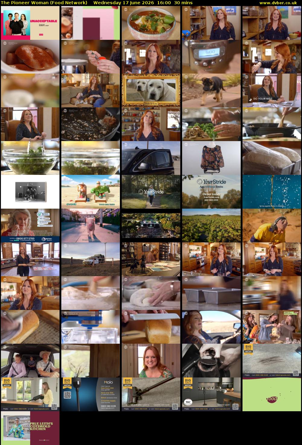 The Pioneer Woman (Food Network) Wednesday 17 June 2026 16:00 - 16:30