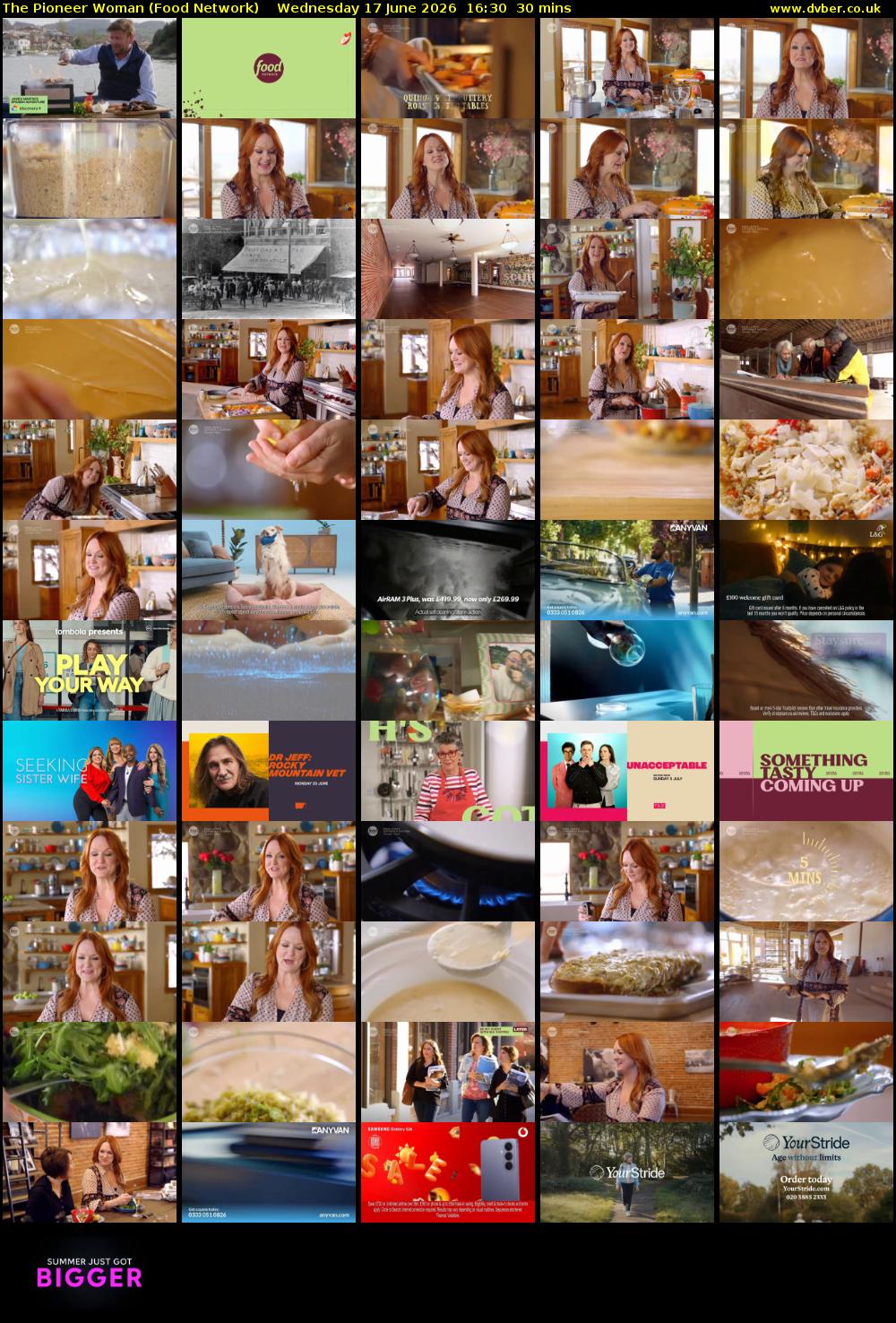 The Pioneer Woman (Food Network) Wednesday 17 June 2026 16:30 - 17:00