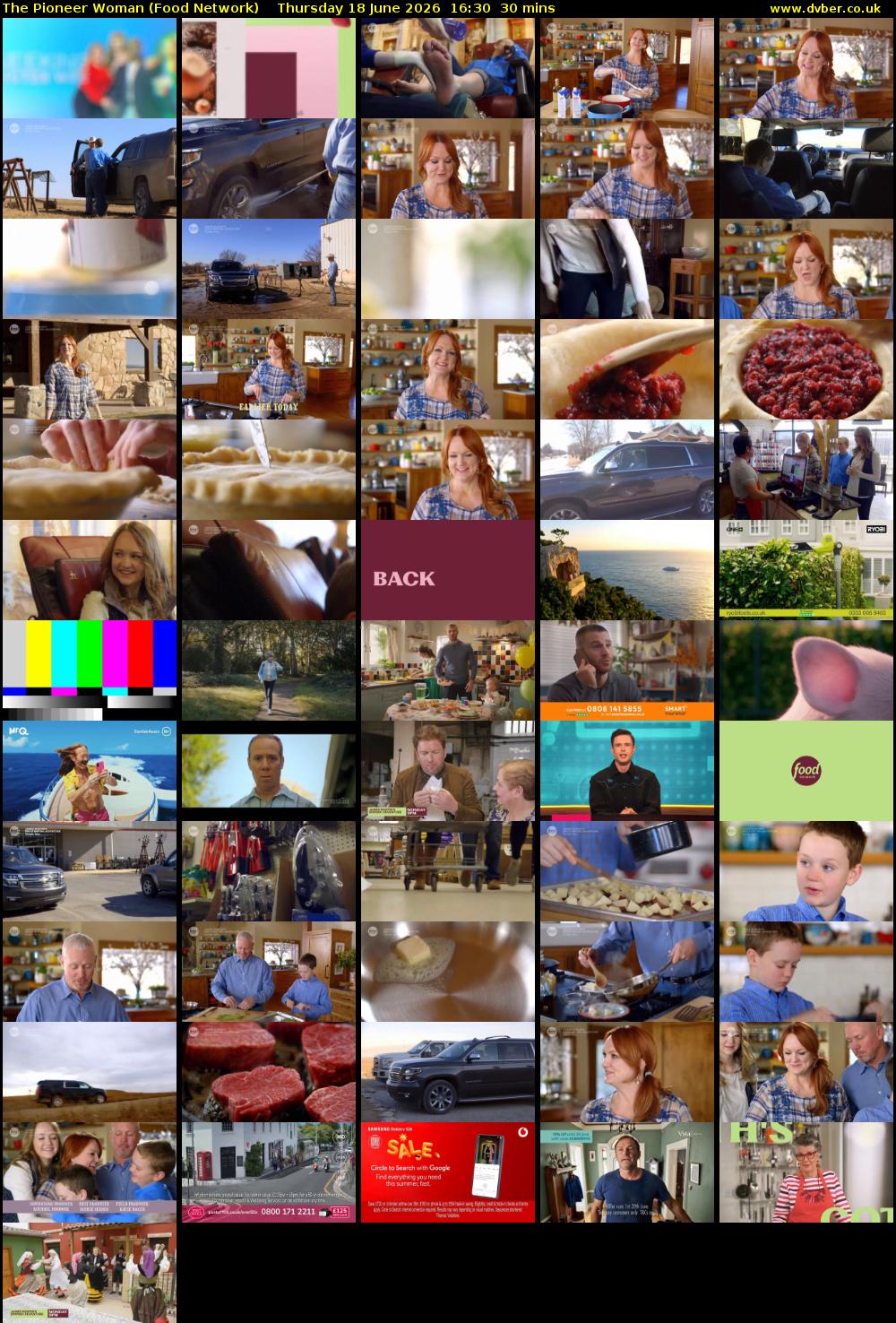 The Pioneer Woman (Food Network) Thursday 18 June 2026 16:30 - 17:00