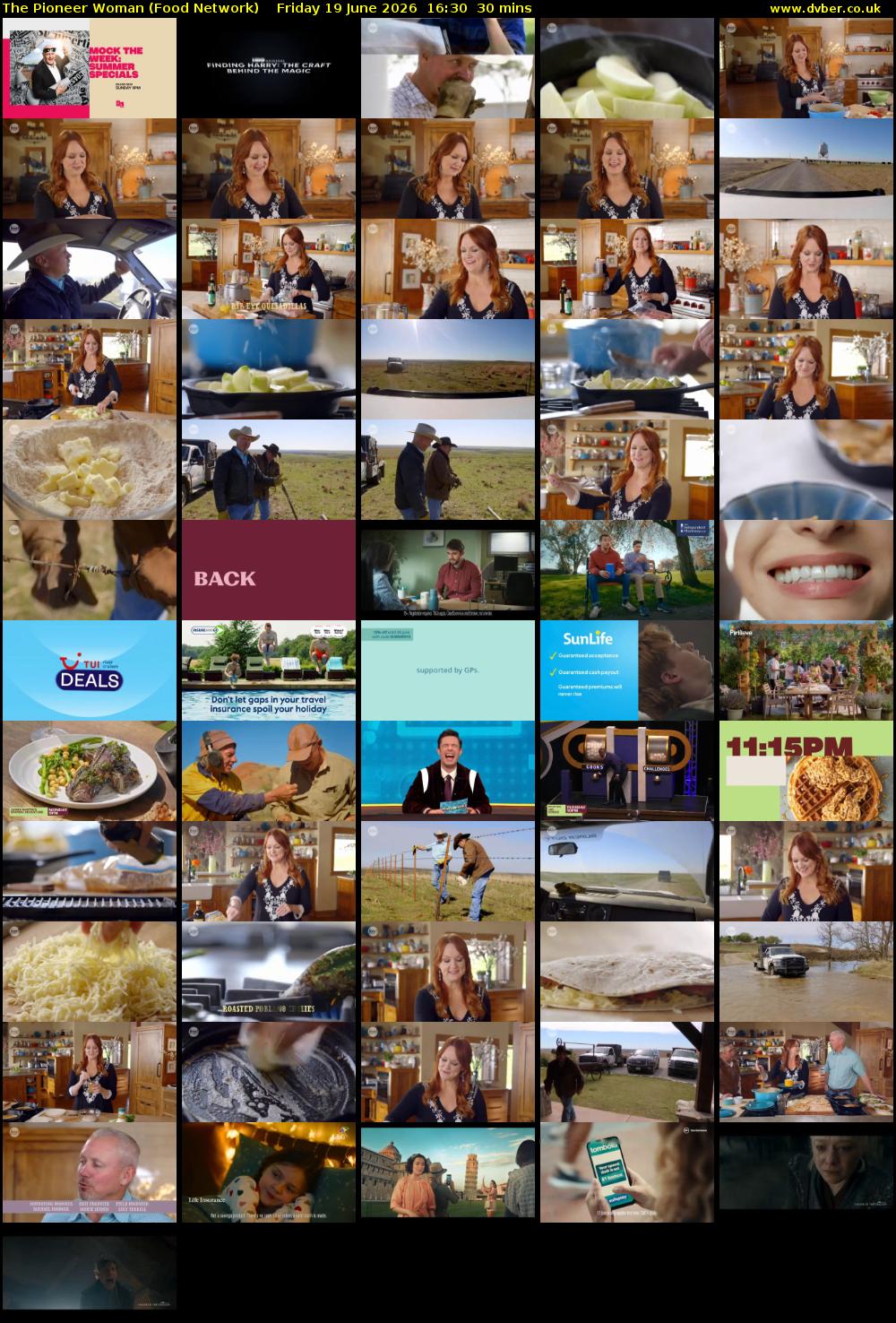 The Pioneer Woman (Food Network) Friday 19 June 2026 16:30 - 17:00