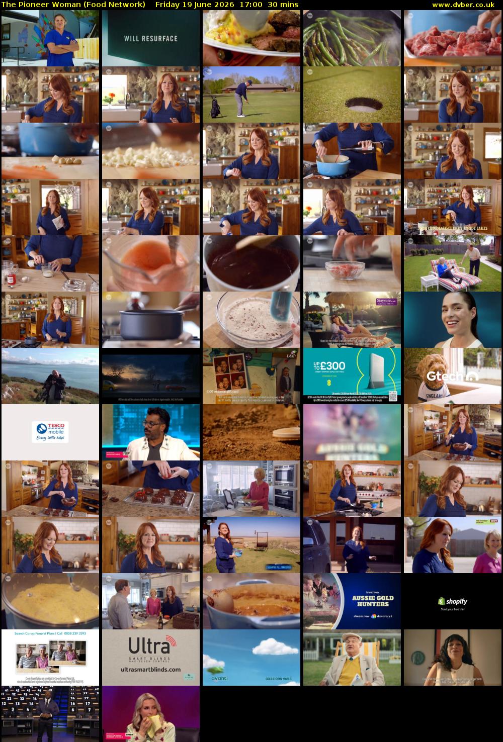 The Pioneer Woman (Food Network) Friday 19 June 2026 17:00 - 17:30