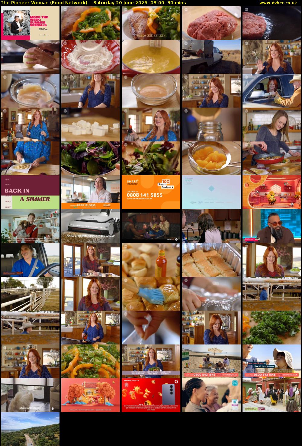 The Pioneer Woman (Food Network) Saturday 20 June 2026 08:00 - 08:30