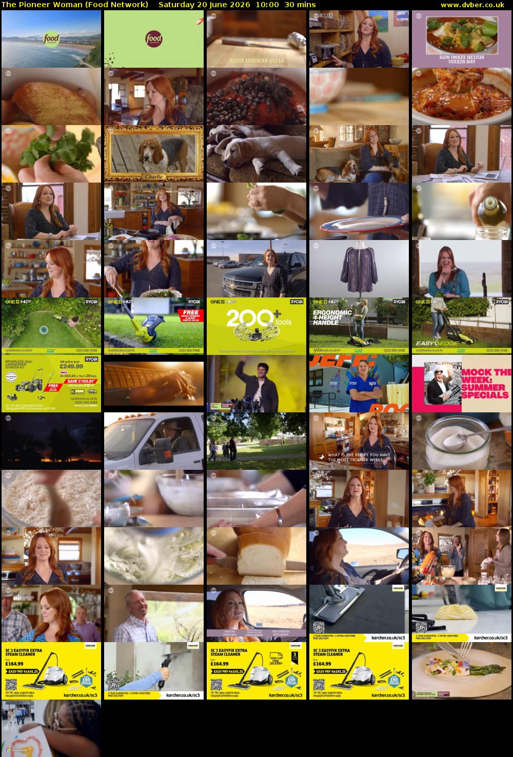 The Pioneer Woman (Food Network) Saturday 20 June 2026 10:00 - 10:30