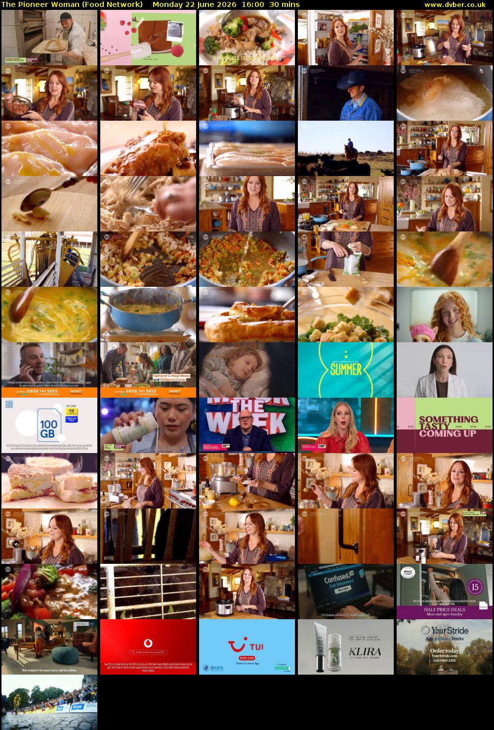 The Pioneer Woman (Food Network) Monday 22 June 2026 16:00 - 16:30