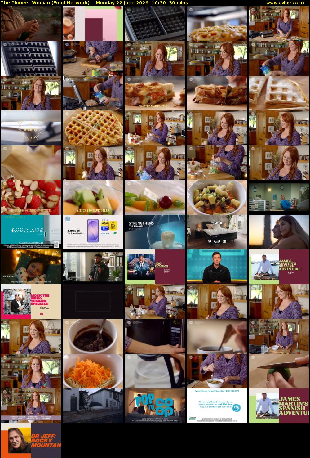 The Pioneer Woman (Food Network) Monday 22 June 2026 16:30 - 17:00