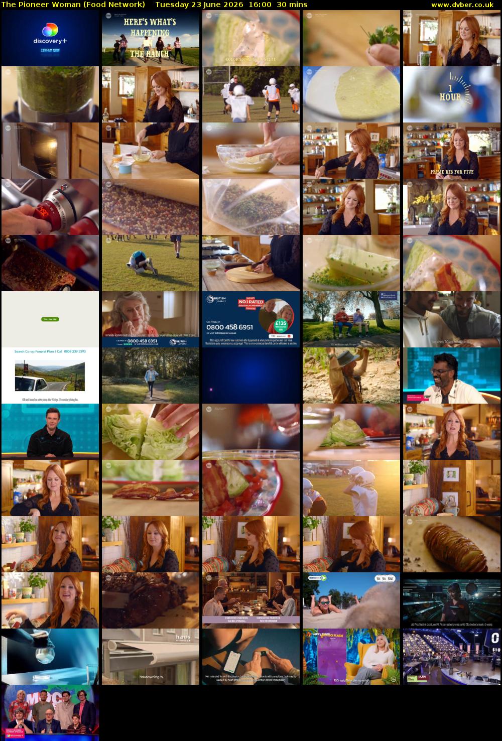 The Pioneer Woman (Food Network) Tuesday 23 June 2026 16:00 - 16:30