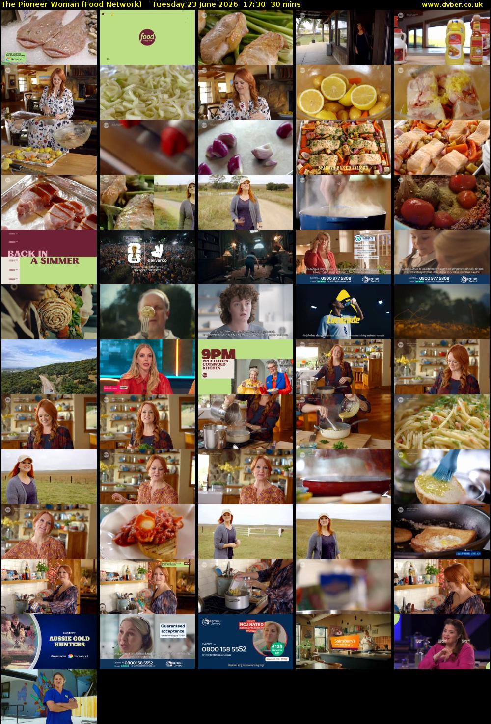 The Pioneer Woman (Food Network) Tuesday 23 June 2026 17:30 - 18:00