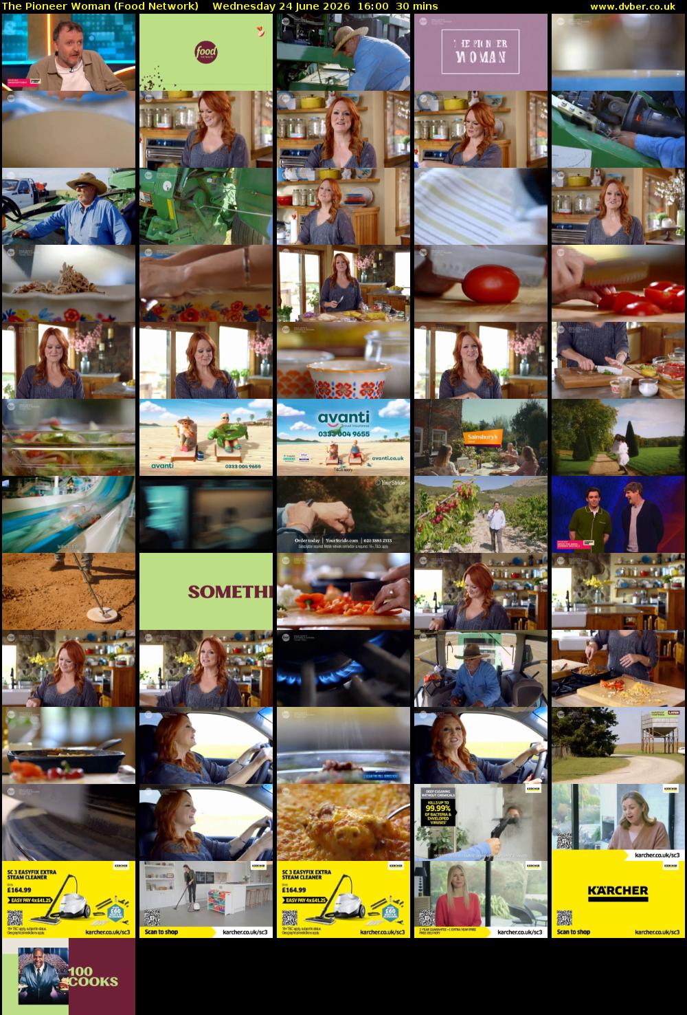 The Pioneer Woman (Food Network) Wednesday 24 June 2026 16:00 - 16:30
