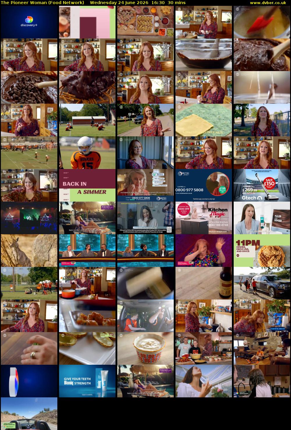 The Pioneer Woman (Food Network) Wednesday 24 June 2026 16:30 - 17:00