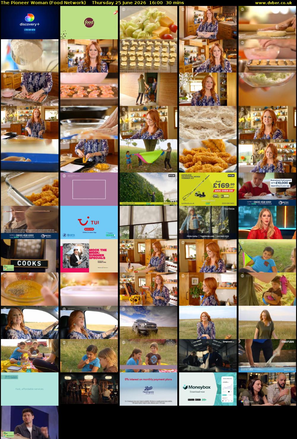 The Pioneer Woman (Food Network) Thursday 25 June 2026 16:00 - 16:30