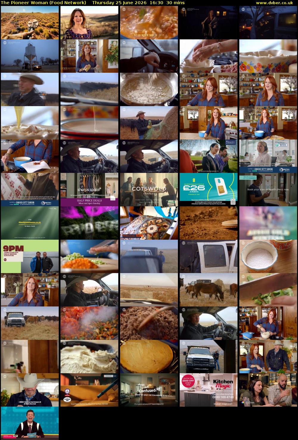 The Pioneer Woman (Food Network) Thursday 25 June 2026 16:30 - 17:00