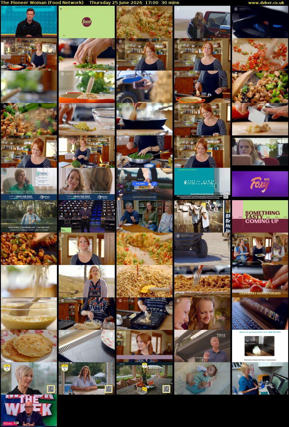 The Pioneer Woman (Food Network) Thursday 25 June 2026 17:00 - 17:30