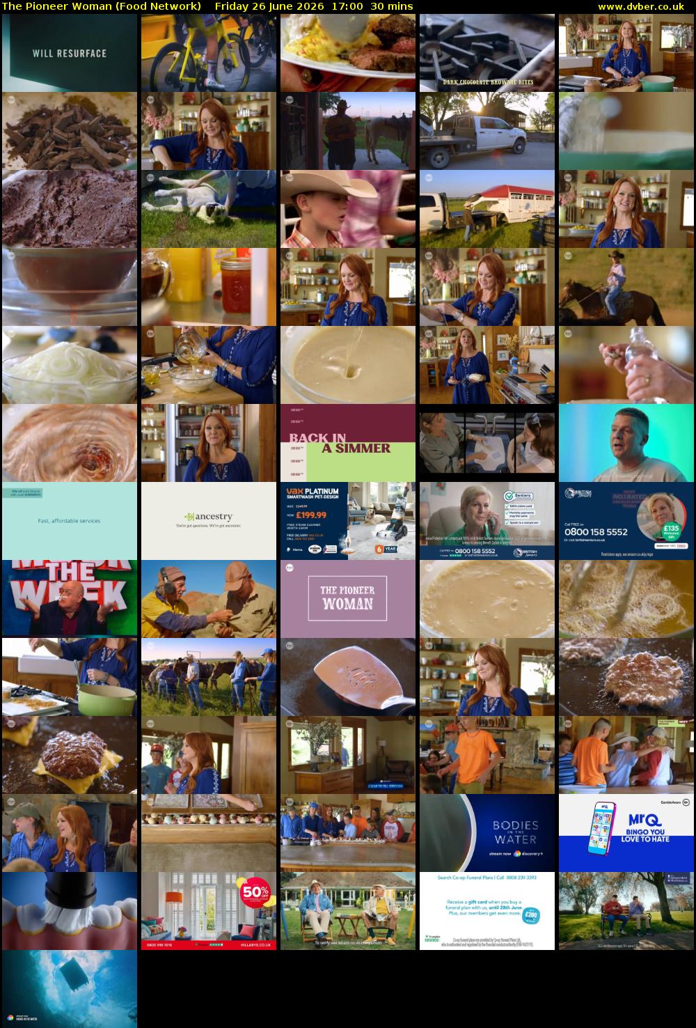 The Pioneer Woman (Food Network) Friday 26 June 2026 17:00 - 17:30