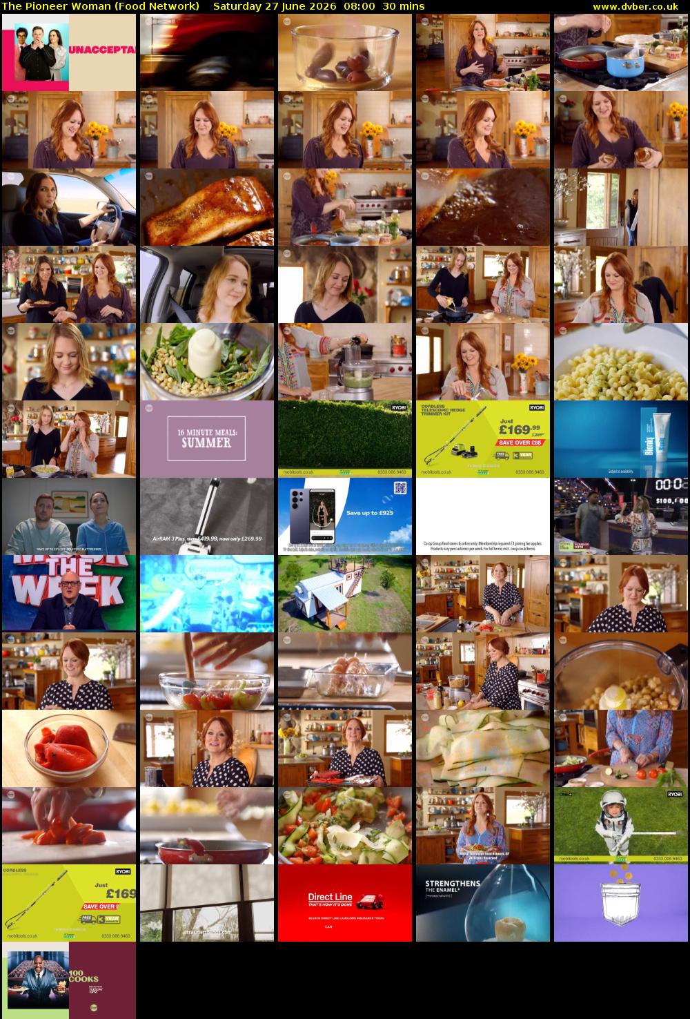 The Pioneer Woman (Food Network) Saturday 27 June 2026 08:00 - 08:30