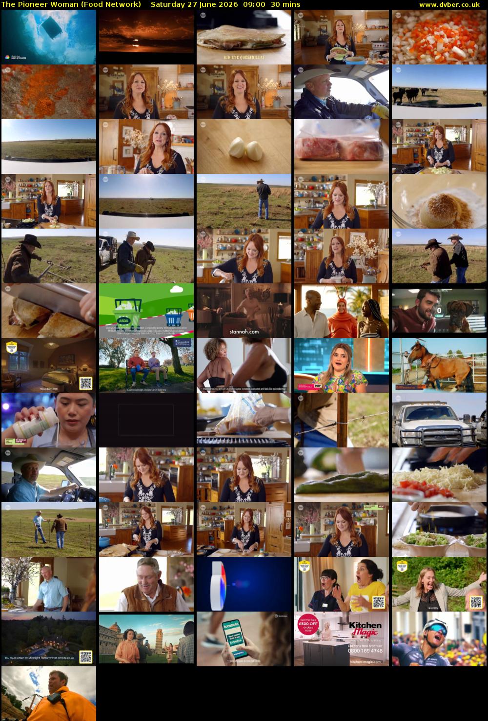 The Pioneer Woman (Food Network) Saturday 27 June 2026 09:00 - 09:30