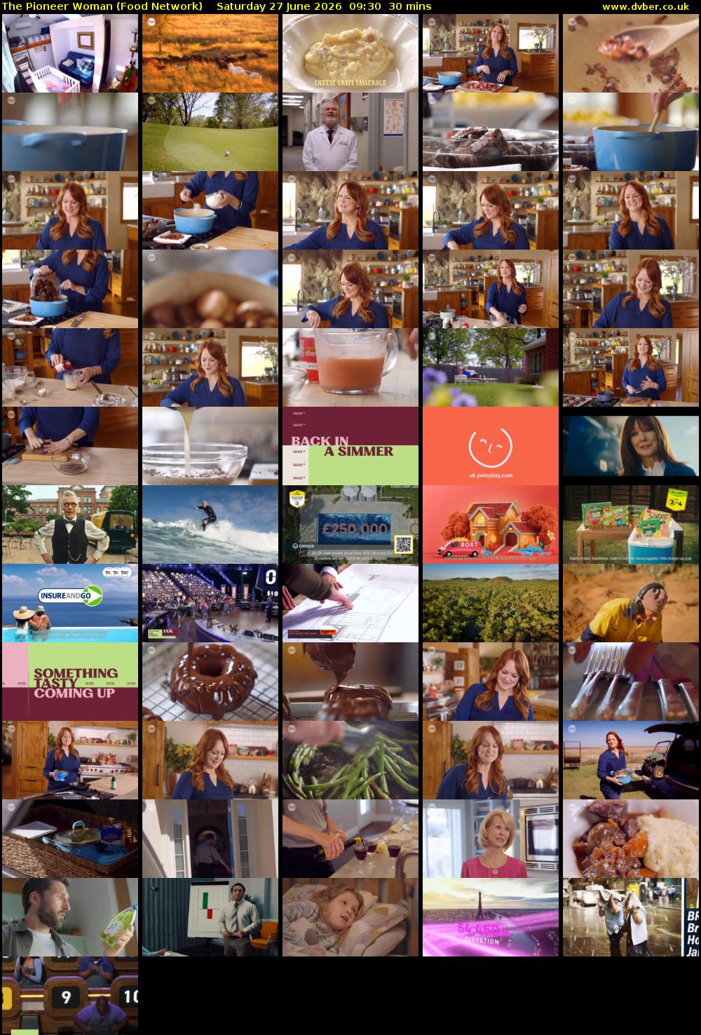 The Pioneer Woman (Food Network) Saturday 27 June 2026 09:30 - 10:00