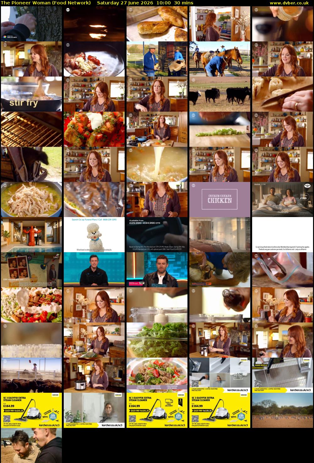 The Pioneer Woman (Food Network) Saturday 27 June 2026 10:00 - 10:30