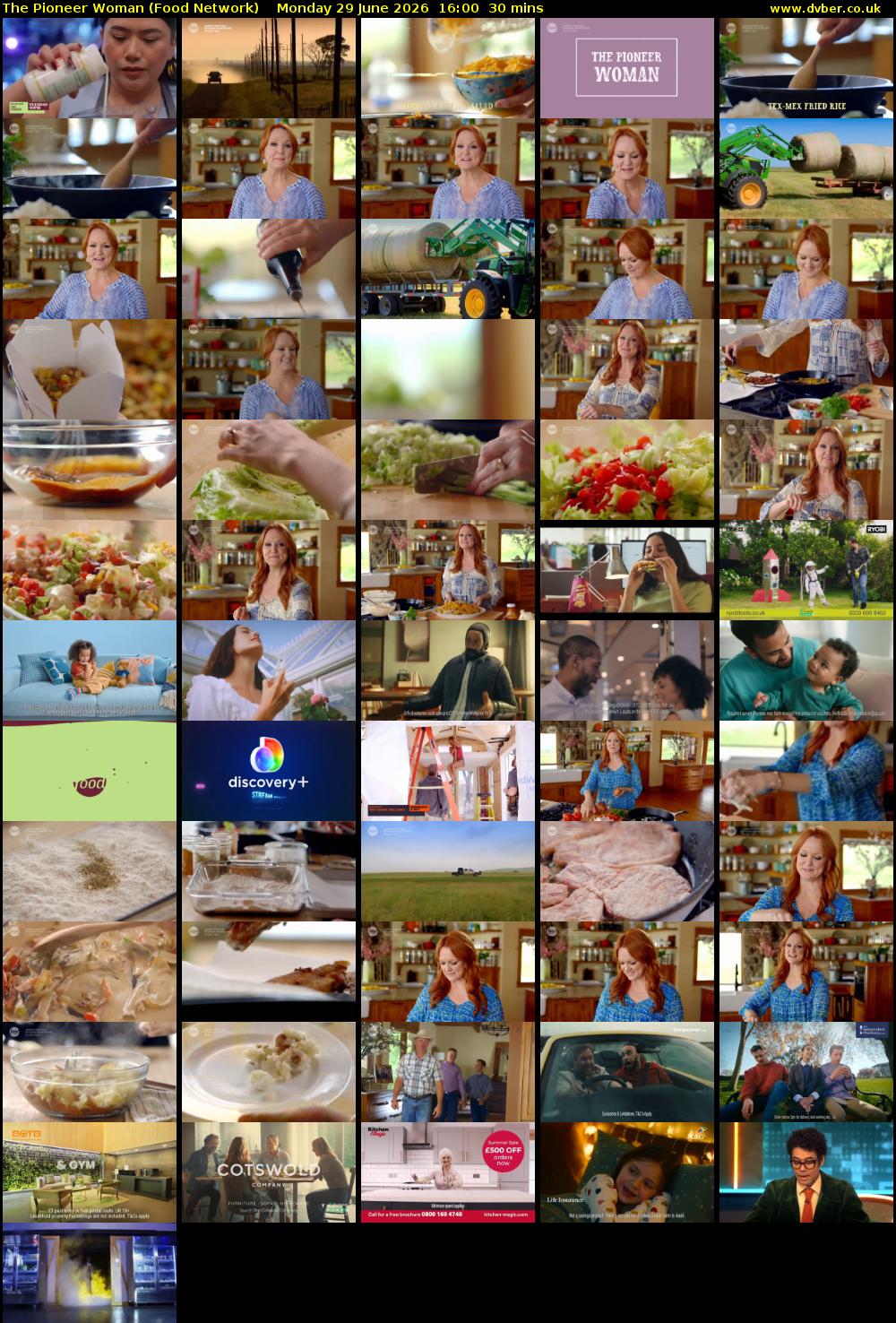 The Pioneer Woman (Food Network) Monday 29 June 2026 16:00 - 16:30
