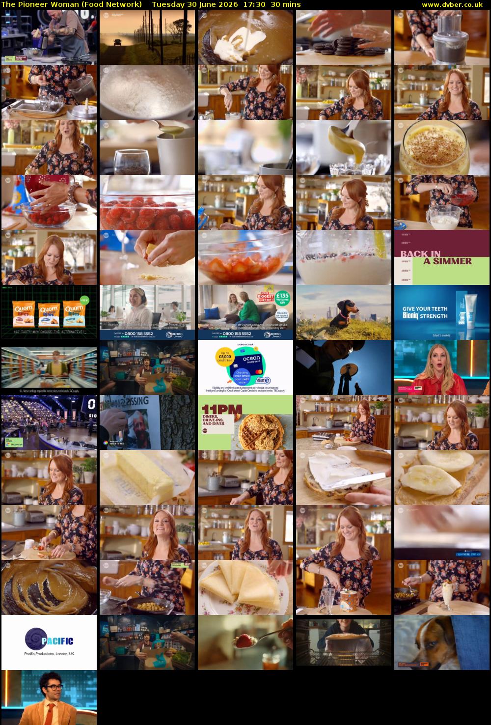 The Pioneer Woman (Food Network) Tuesday 30 June 2026 17:30 - 18:00
