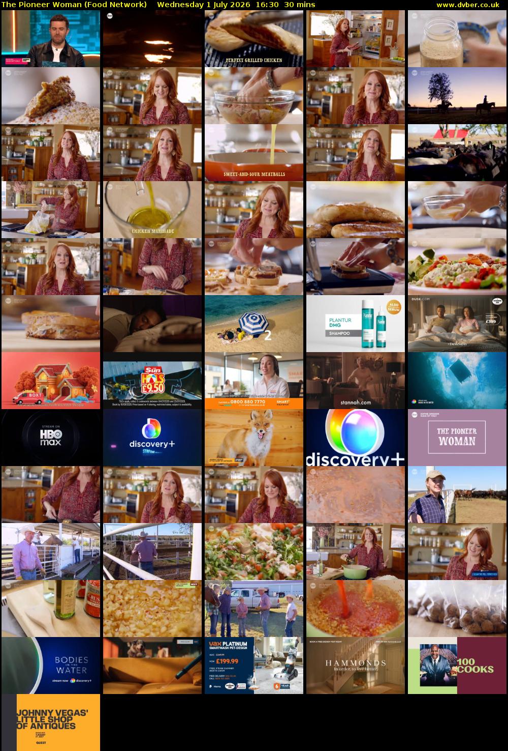The Pioneer Woman (Food Network) Wednesday 1 July 2026 16:30 - 17:00