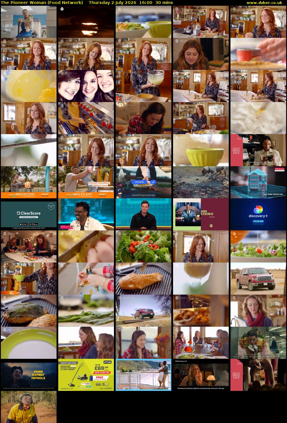 The Pioneer Woman (Food Network) Thursday 2 July 2026 16:00 - 16:30