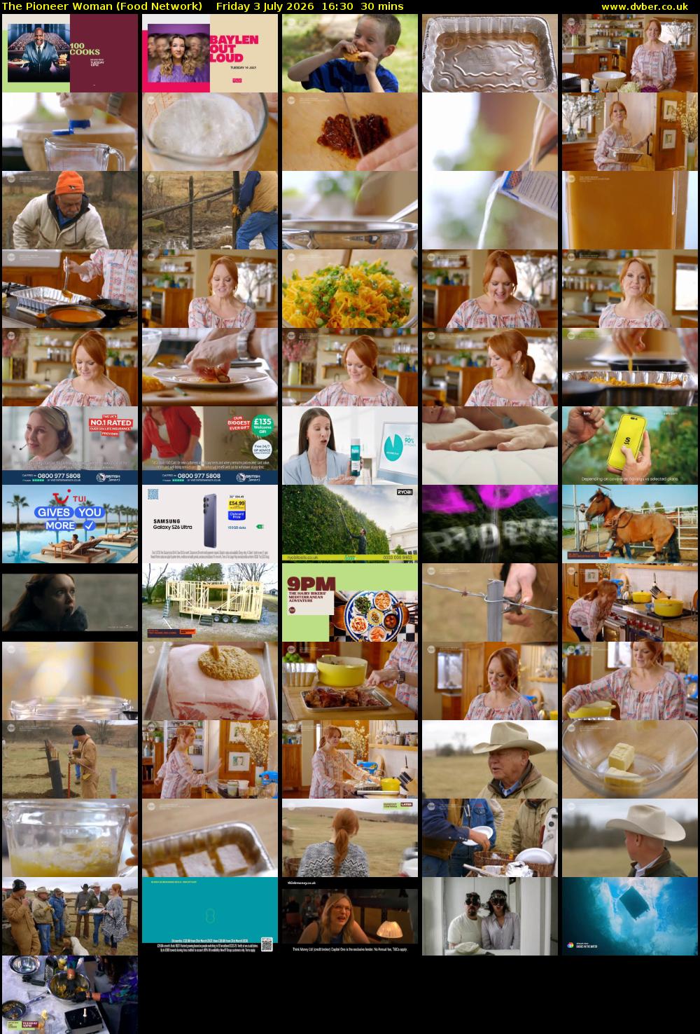 The Pioneer Woman (Food Network) Friday 3 July 2026 16:30 - 17:00