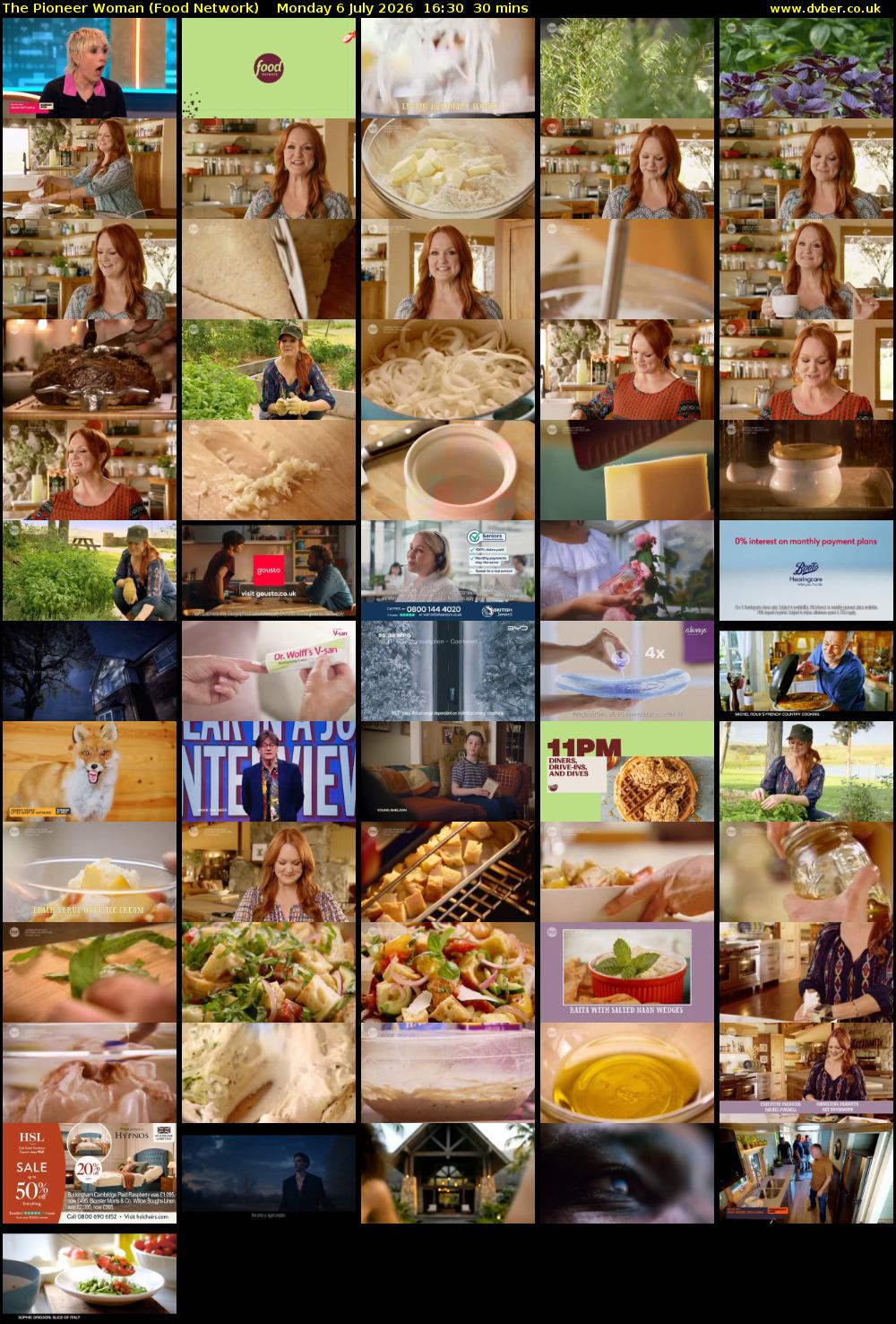 The Pioneer Woman (Food Network) Monday 6 July 2026 16:30 - 17:00