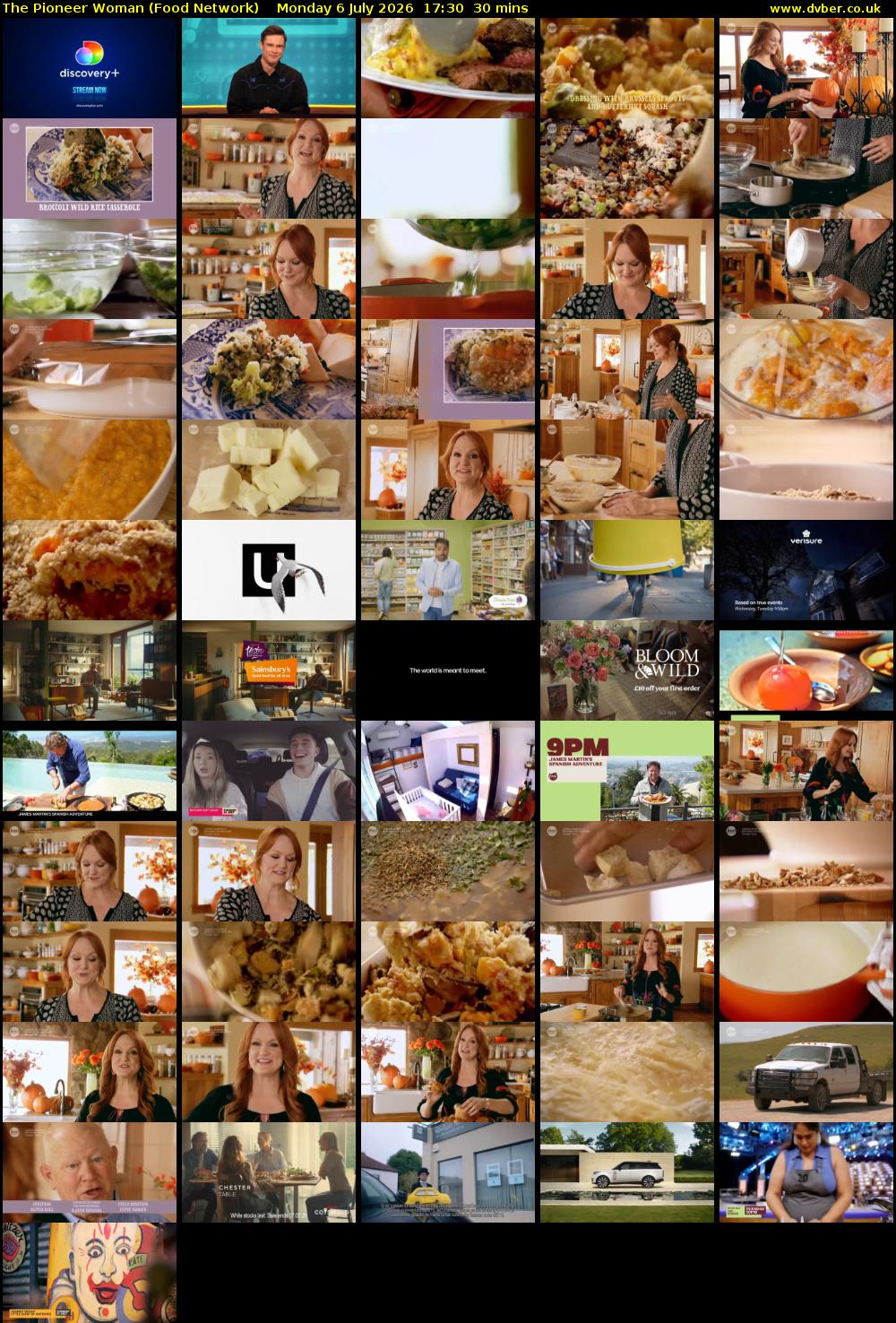 The Pioneer Woman (Food Network) Monday 6 July 2026 17:30 - 18:00