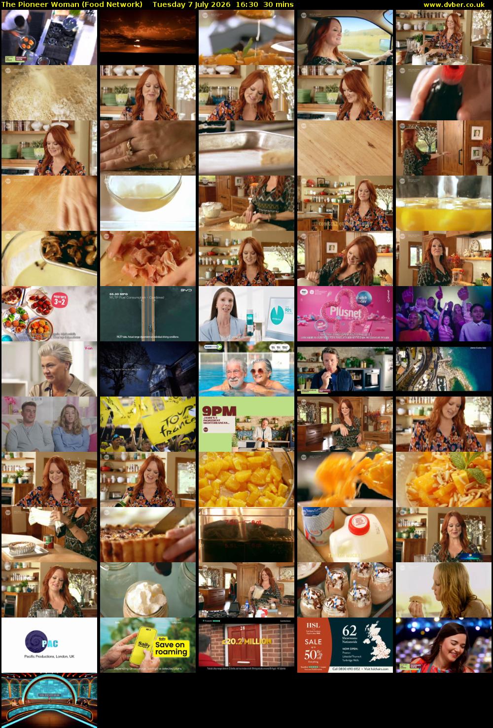 The Pioneer Woman (Food Network) Tuesday 7 July 2026 16:30 - 17:00