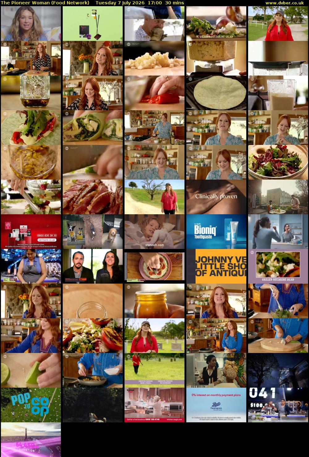 The Pioneer Woman (Food Network) Tuesday 7 July 2026 17:00 - 17:30
