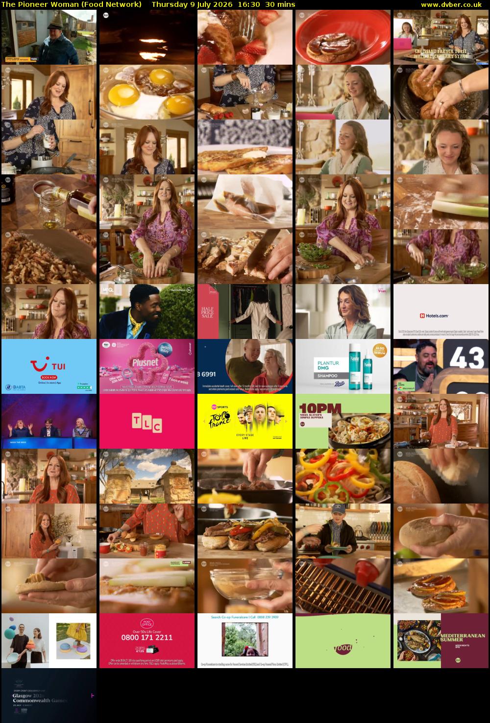 The Pioneer Woman (Food Network) Thursday 9 July 2026 16:30 - 17:00