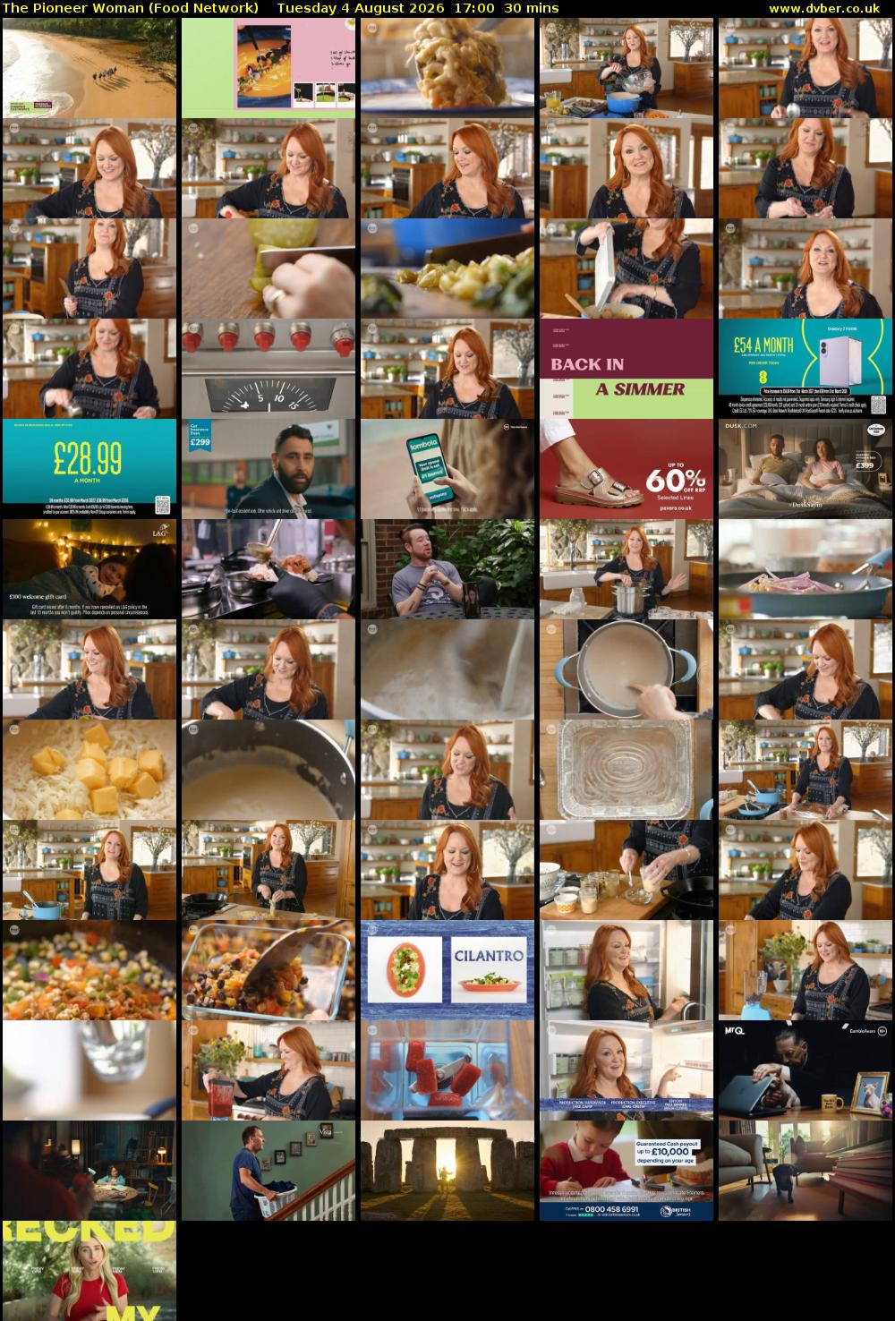 The Pioneer Woman (Food Network) Tuesday 4 August 2026 17:00 - 17:30