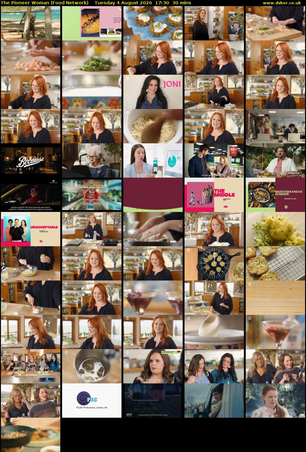 The Pioneer Woman (Food Network) Tuesday 4 August 2026 17:30 - 18:00