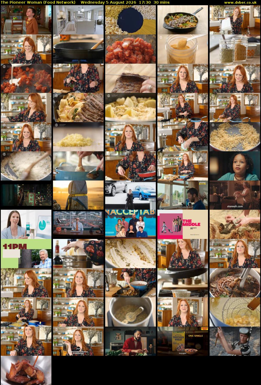 The Pioneer Woman (Food Network) Wednesday 5 August 2026 17:30 - 18:00