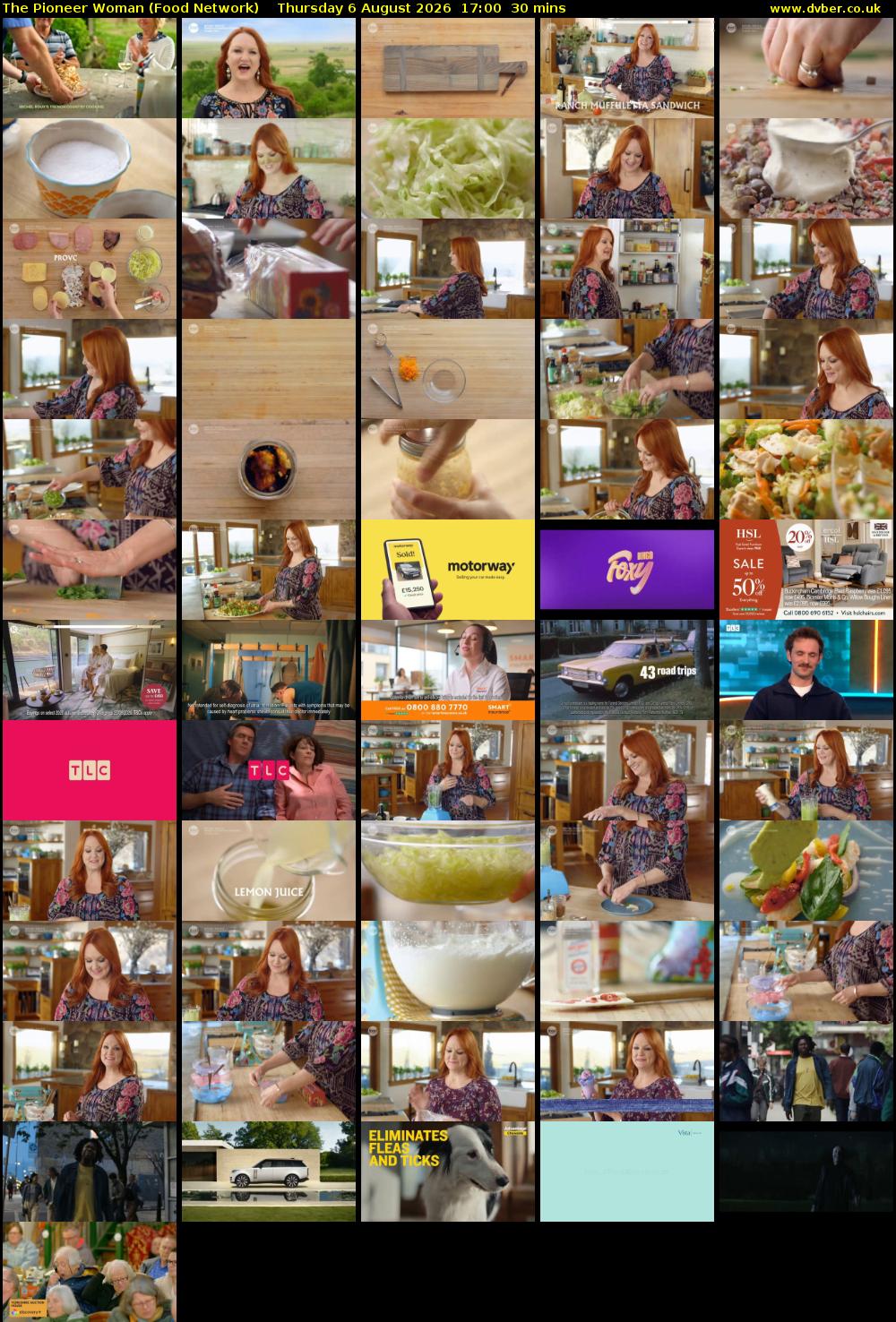 The Pioneer Woman (Food Network) Thursday 6 August 2026 17:00 - 17:30