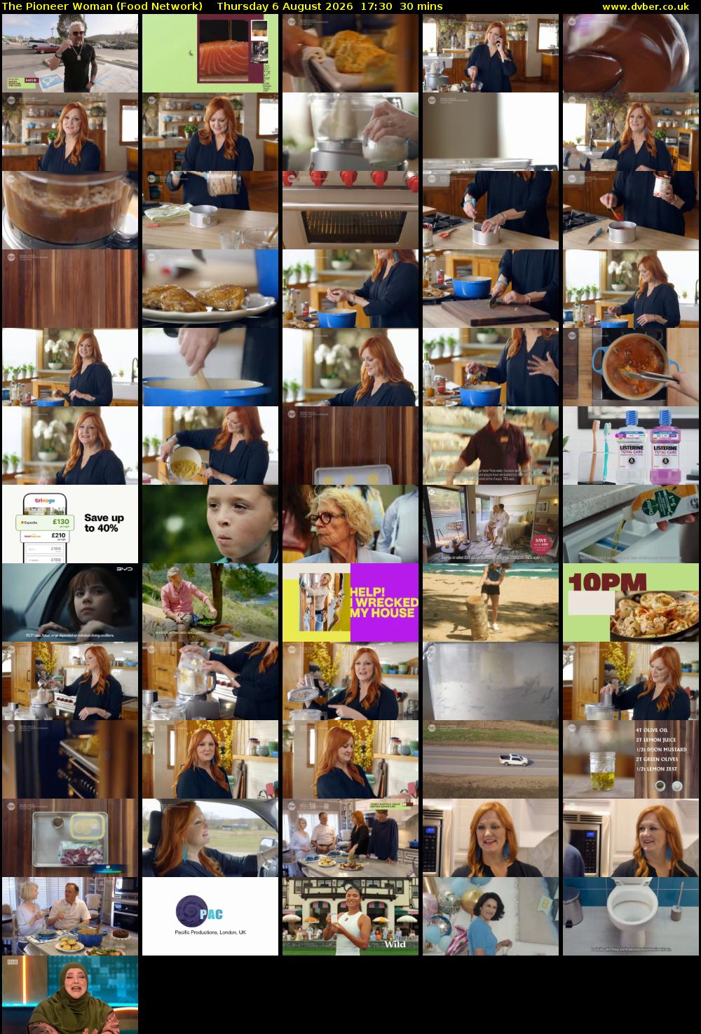The Pioneer Woman (Food Network) Thursday 6 August 2026 17:30 - 18:00