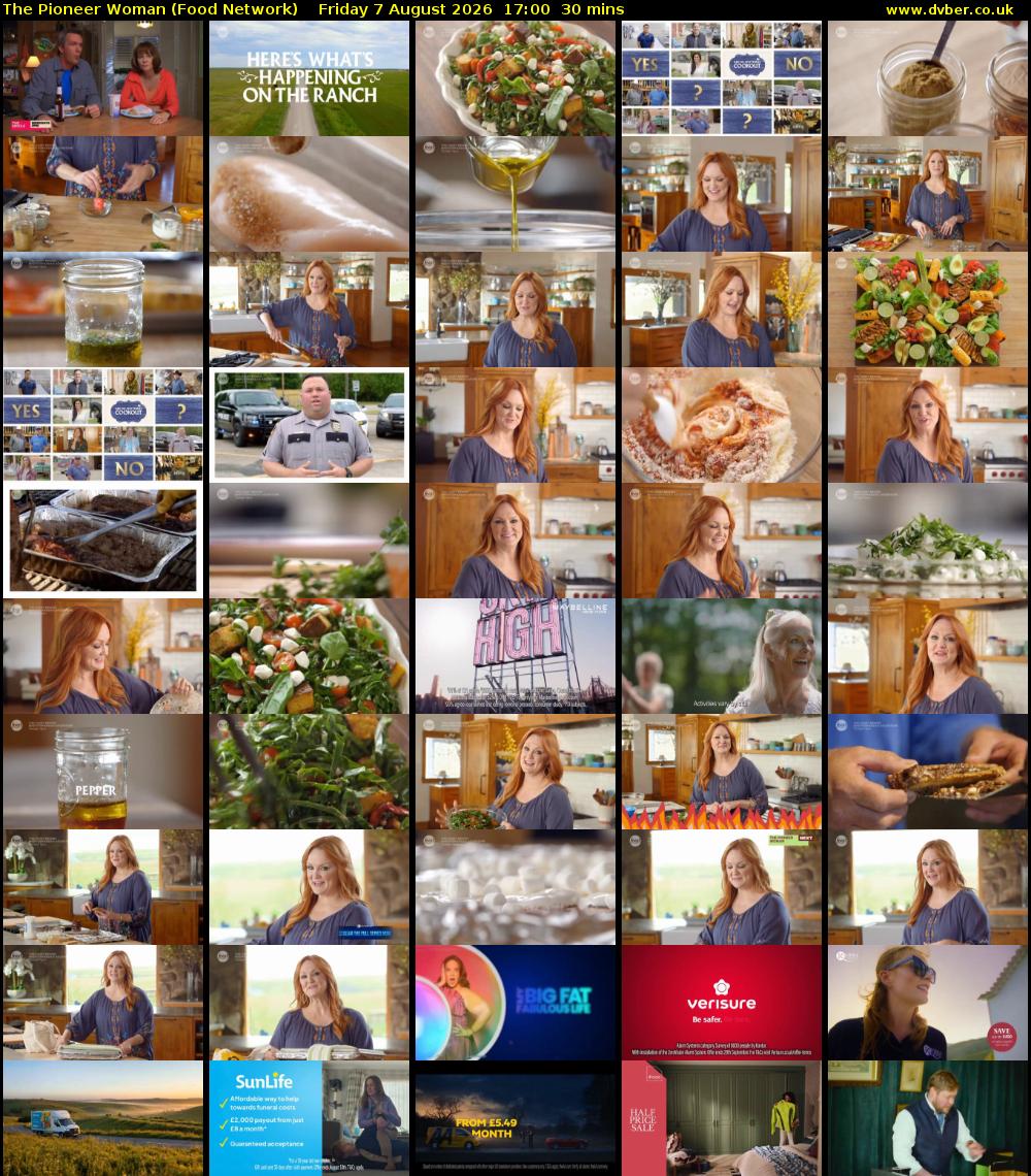 The Pioneer Woman (Food Network) Friday 7 August 2026 17:00 - 17:30
